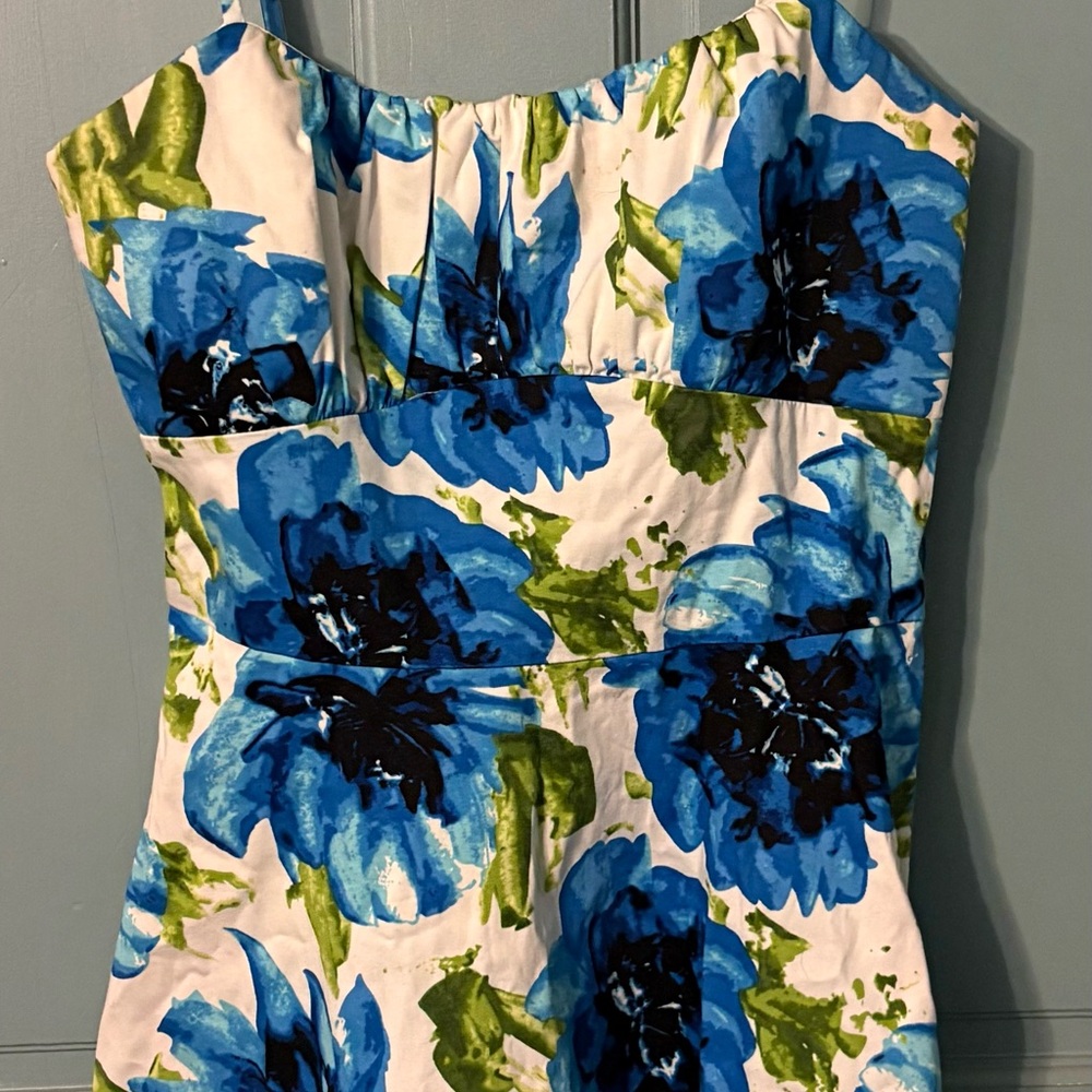 Dots Blue and Green Patterned Dress